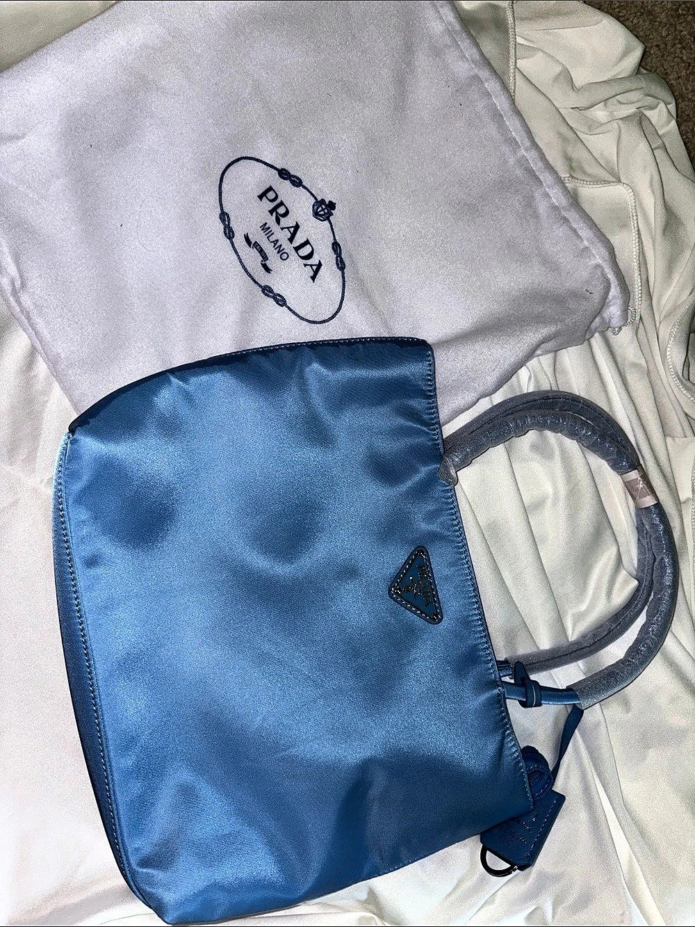 Inspired Blue Nylon Tote NWT